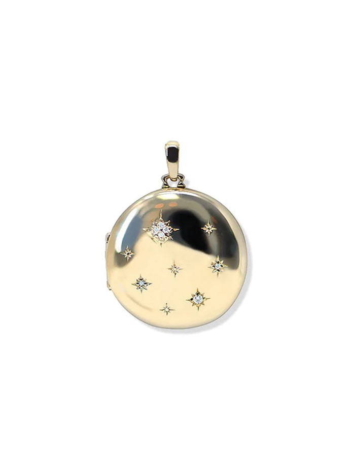 ANZIE | 14k Gold Aztec Large Constellation Locket Necklace