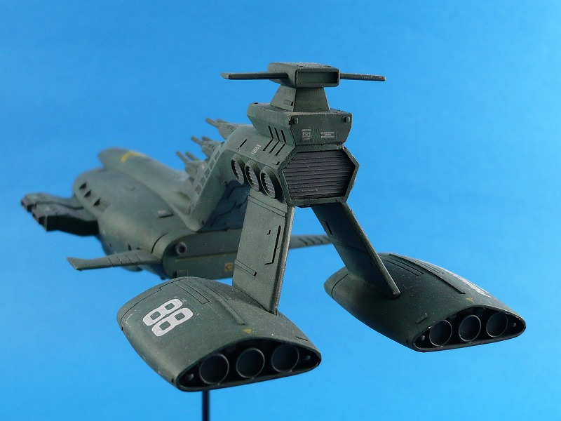 バンダイ 1/1200 ムサイ 作例紹介 | メリクリウスの杖 ～文具とプラモ