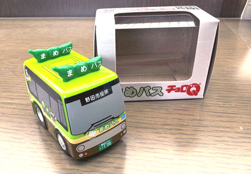 まめバスチョロQ出発！ 野田市で愛される枝豆デザイン 2月から販売