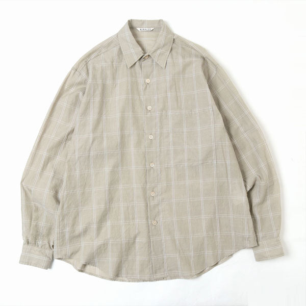 SUPER LIGHT CHECK BIG SHIRTS (A9SS01GC) | AURALEE / シャツ (MEN