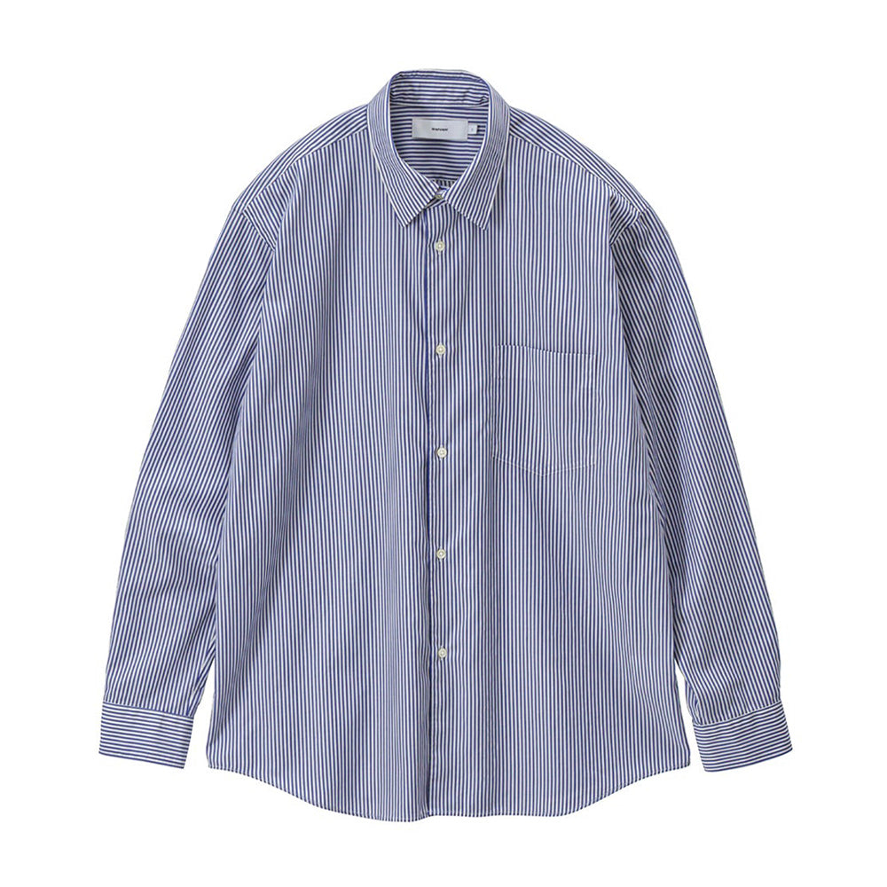 Graphpaper) Broad Stripe Regular Collar Shirt (GM254-50021STB
