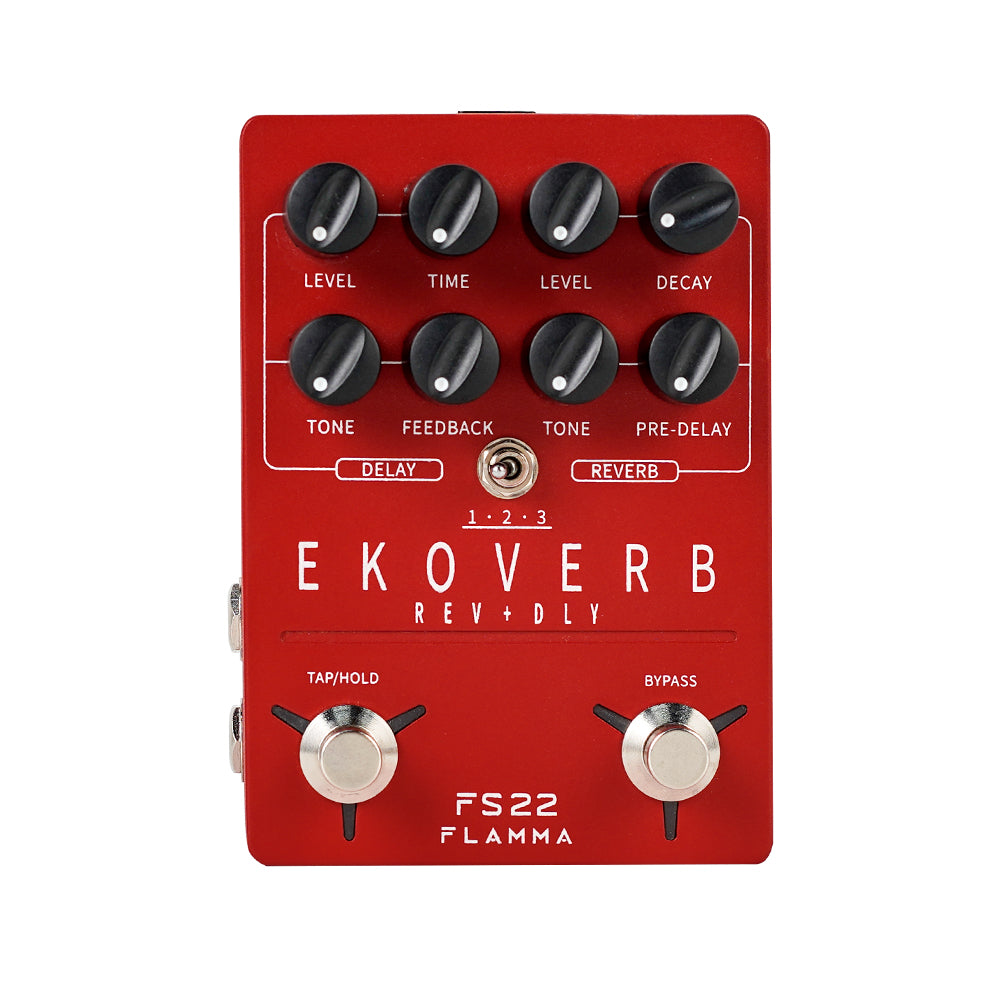 FLAMMA FS22 Ekoverb Guitar Stereo Dual Reverb Delay Effects Pedal