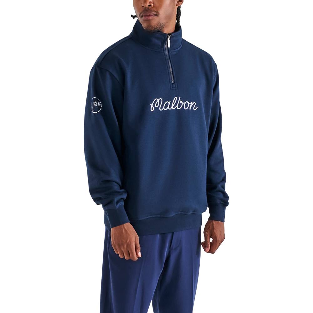 Malbon Collegiate Golf Pullover Navy - 25 Men – Golfio