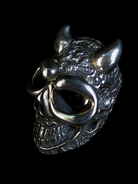 BILL WALL LEATHER Graffiti Master Skull w/ Horns R347 商品詳細