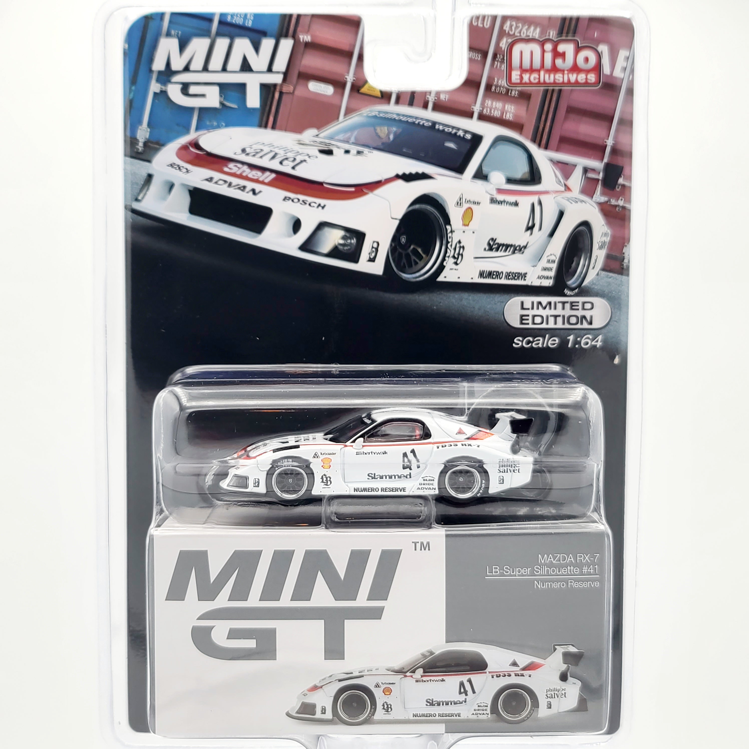Mini GT Mazda RX-7 LB-Super Silhouette #41 - 1:64 scale, Numero Reserv