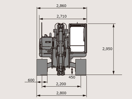 建設機械リース バックホー ZX200