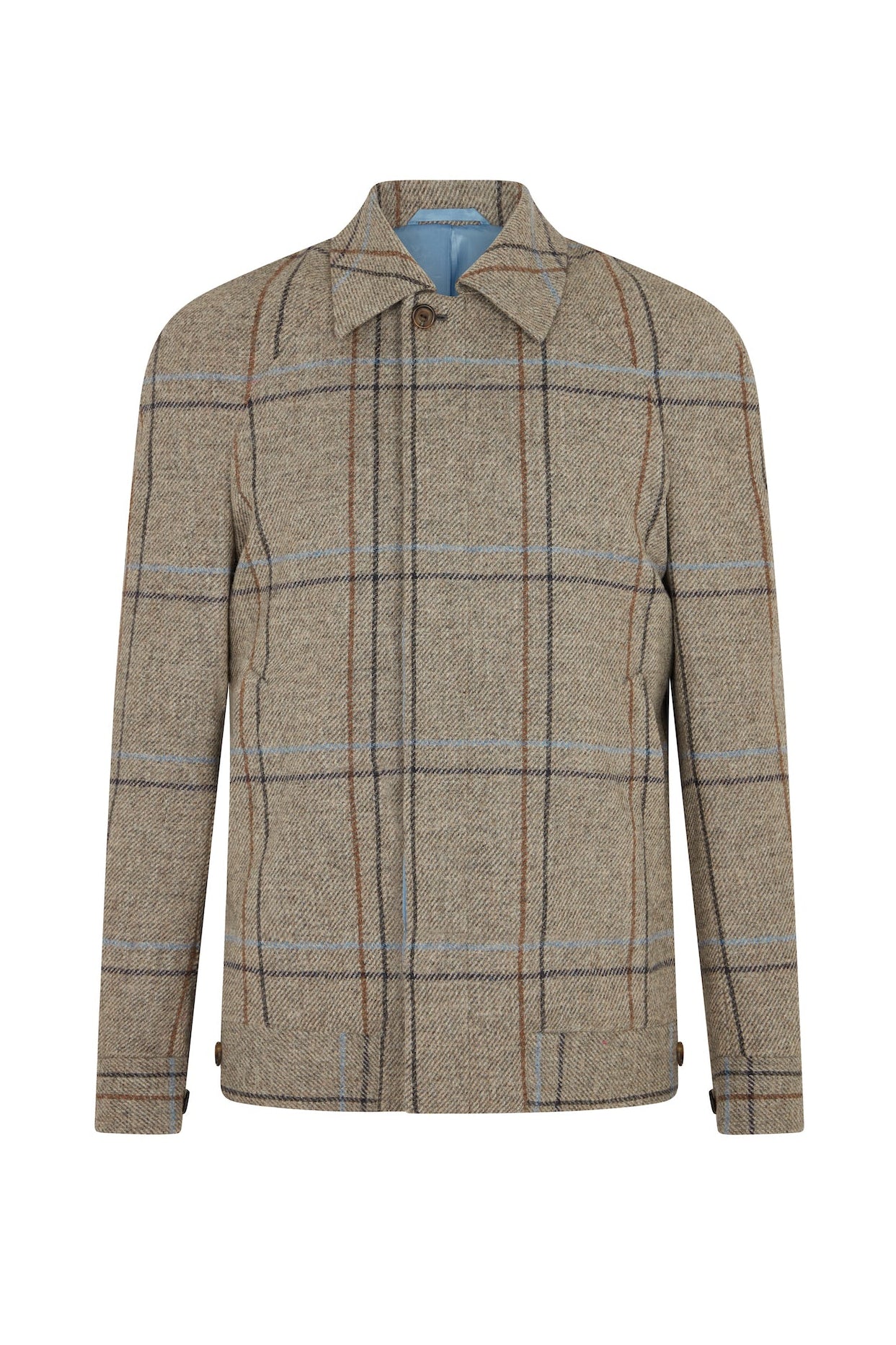 Brown Check Tweed Harrington Jacket – Huntsman Savile Row