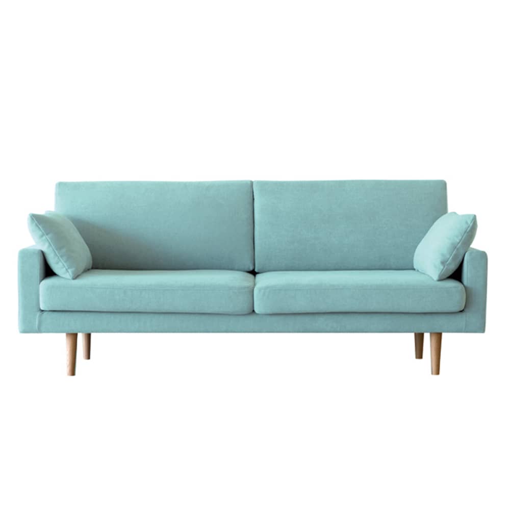 ソファ 3人掛け「レオ」幅195cm #5ライトブルー色 脚部全2色 | 【公式