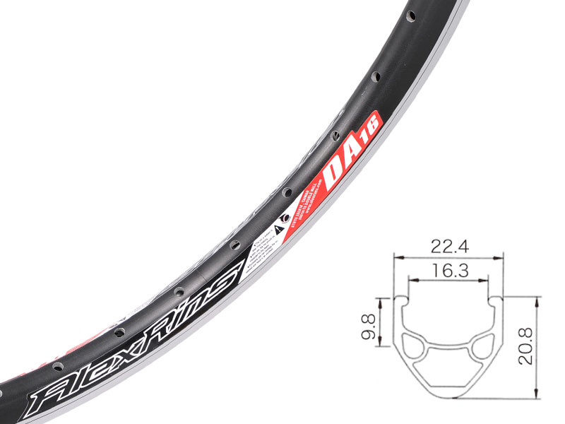 CYCLETECH-IKD : ALEXRIMS DA16 16(349) x 1.50 Black 36H