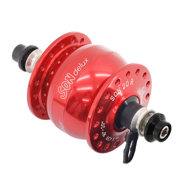 CYCLETECH-IKD : Schmidts Hub Dynamo SON deluxe Alumite Red