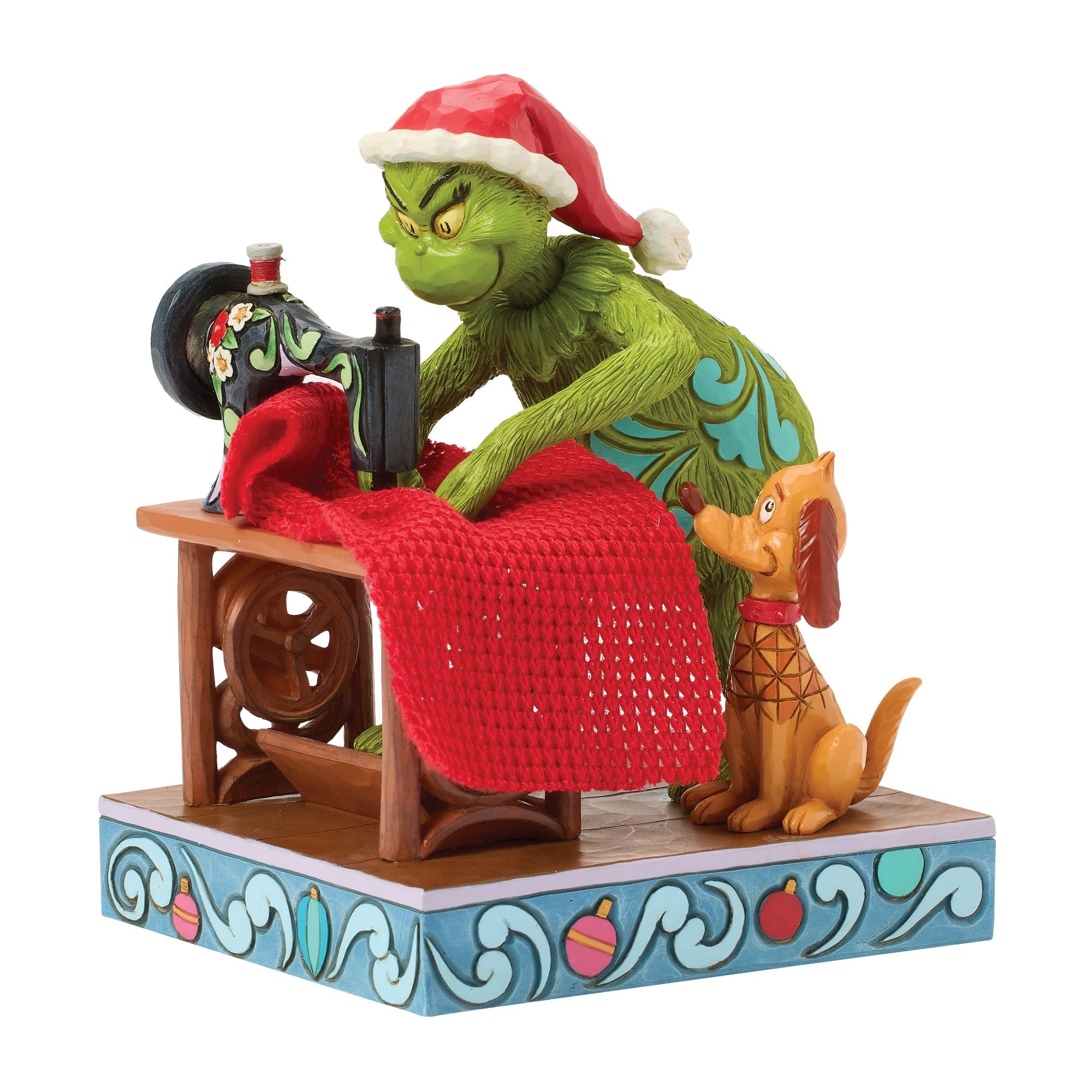 Grinch Sewing Santa Suit Fig – Jim Shore