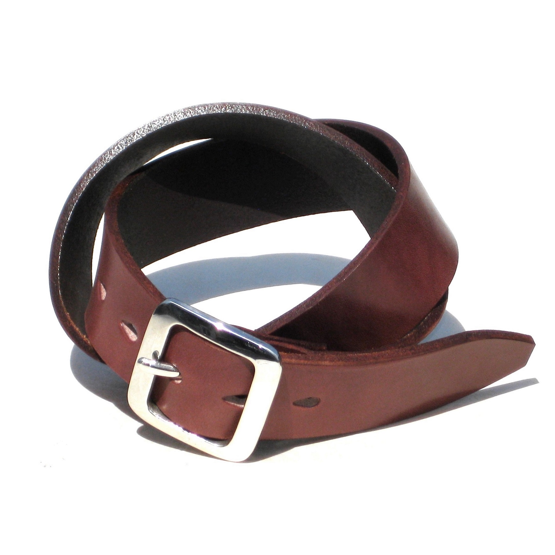 REDMOON プレーンベルト・ピューターバックルタイプ・ブラウン | K