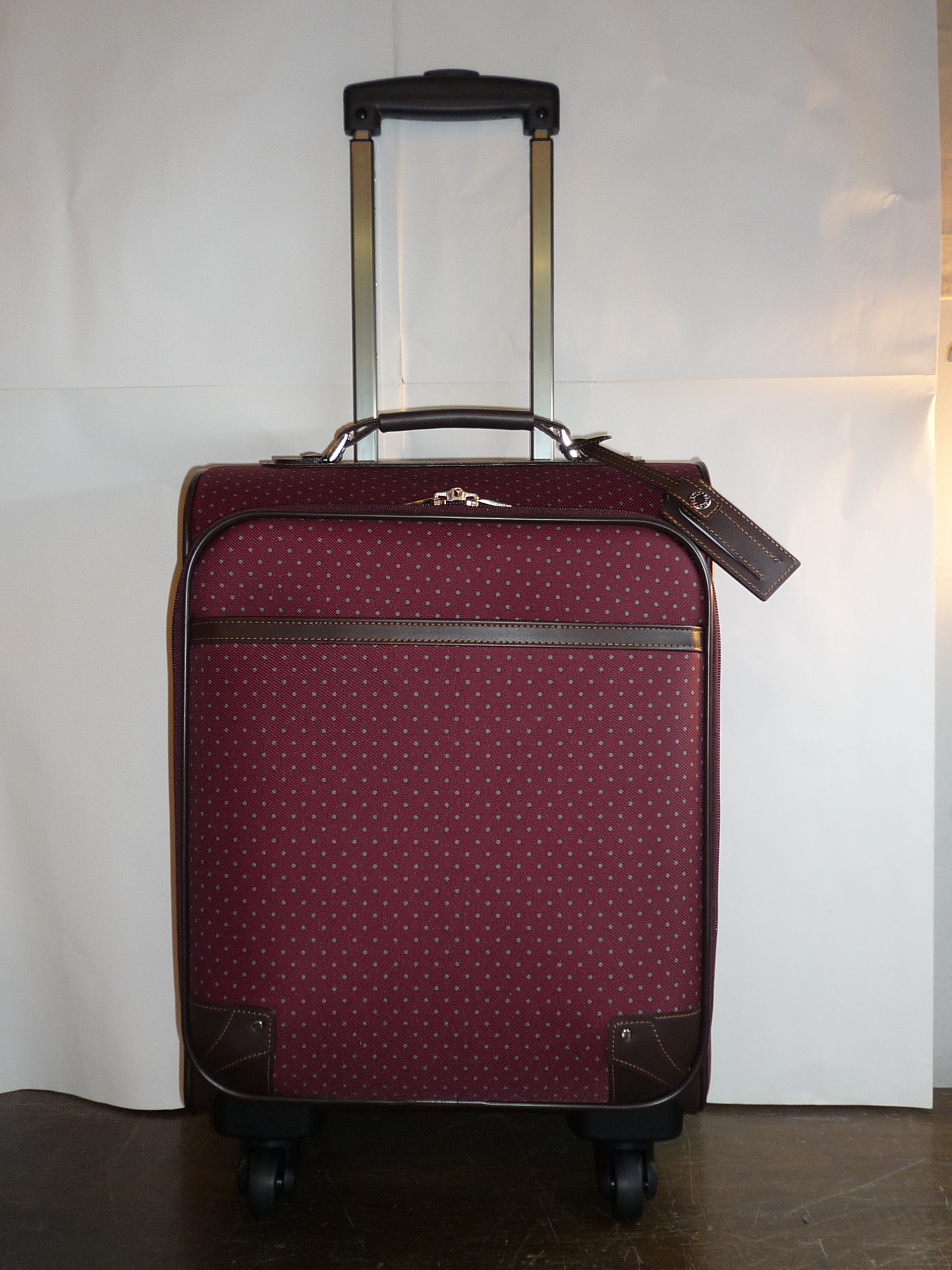 大人かわいいエース製ドット（水玉）柄ソフトキャリー再入荷