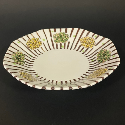 金沢駅前 九谷焼黒龍堂: 鈴木晶子 菊十草八角皿