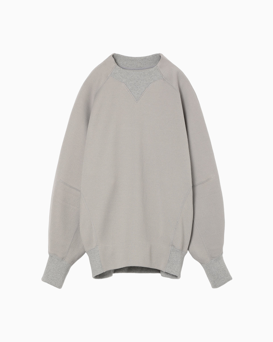 Double Face Jersey Relaxed Top - grey - Mame Kurogouchi