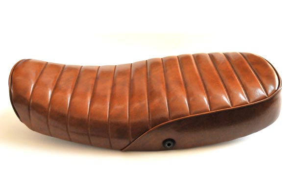 HONDA CB400SS アンコ抜き 濃いキャメル防水タックロール シート加工 seat