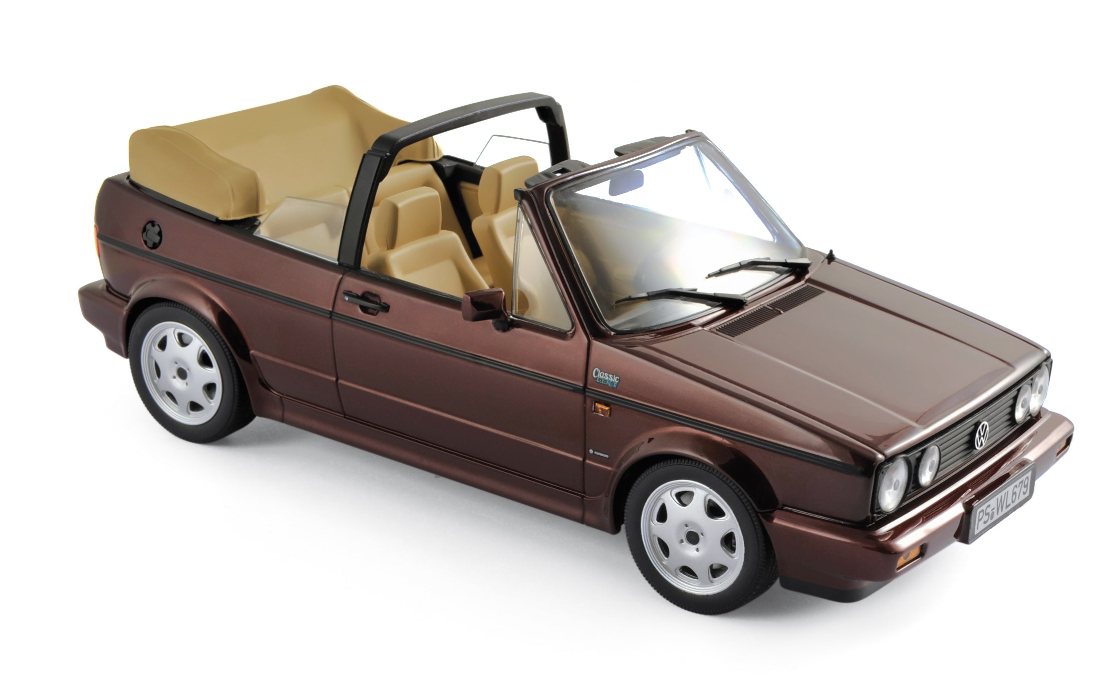 VW Golf Cabriolet Classic Line 1992 Red metallic 1:18 – Norev