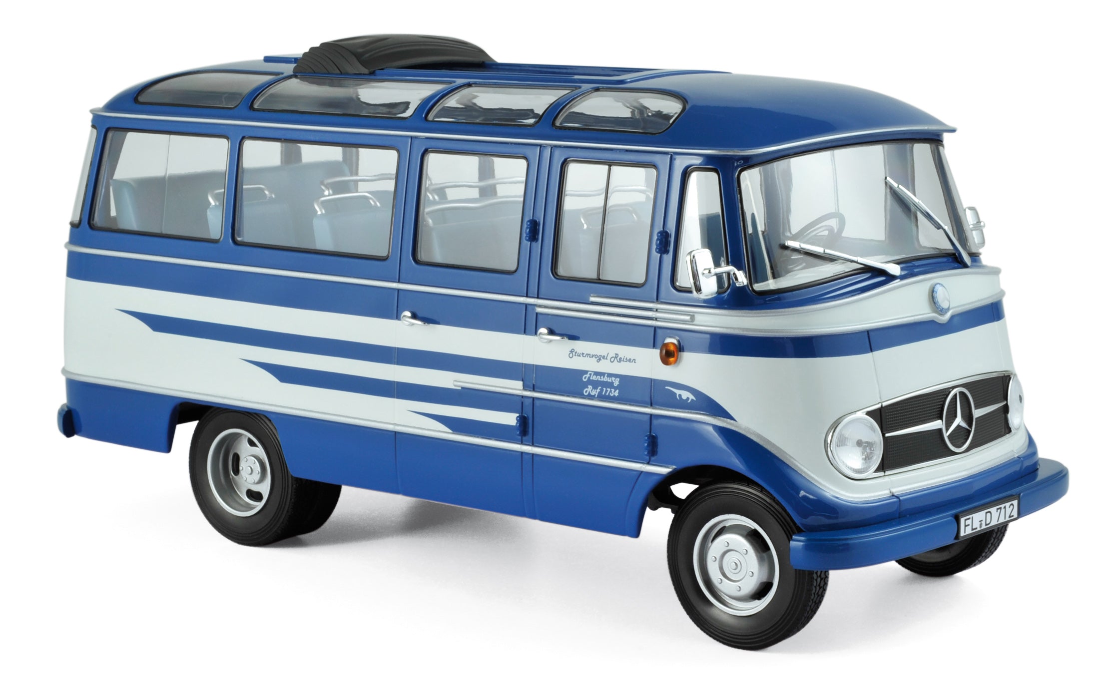 Mercedes-Benz O319 Bus 1957 Blue & Beige 1:18 – Norev