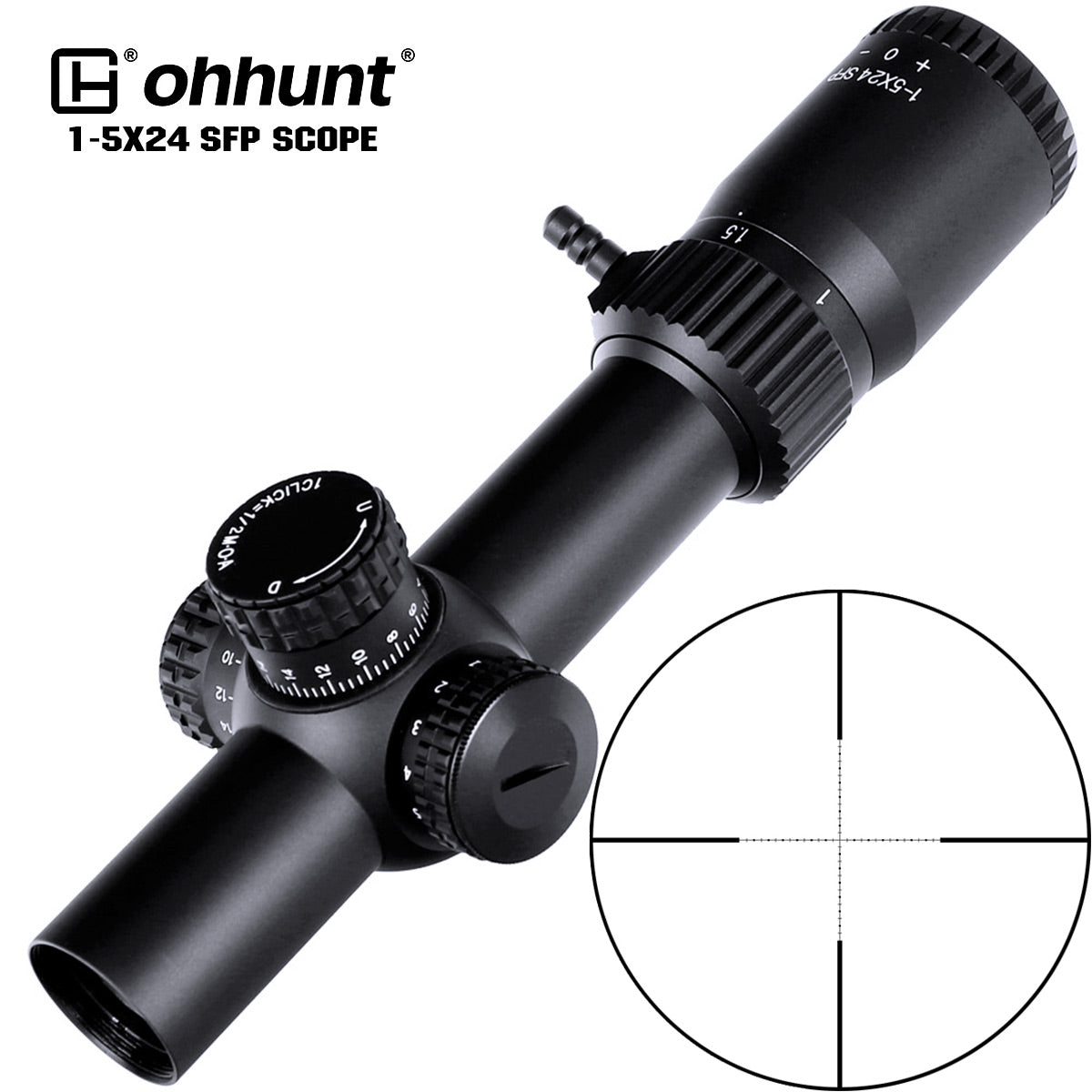ohhunt GD 1-5X24 ハンティング シン エッジ ライフルスコープ