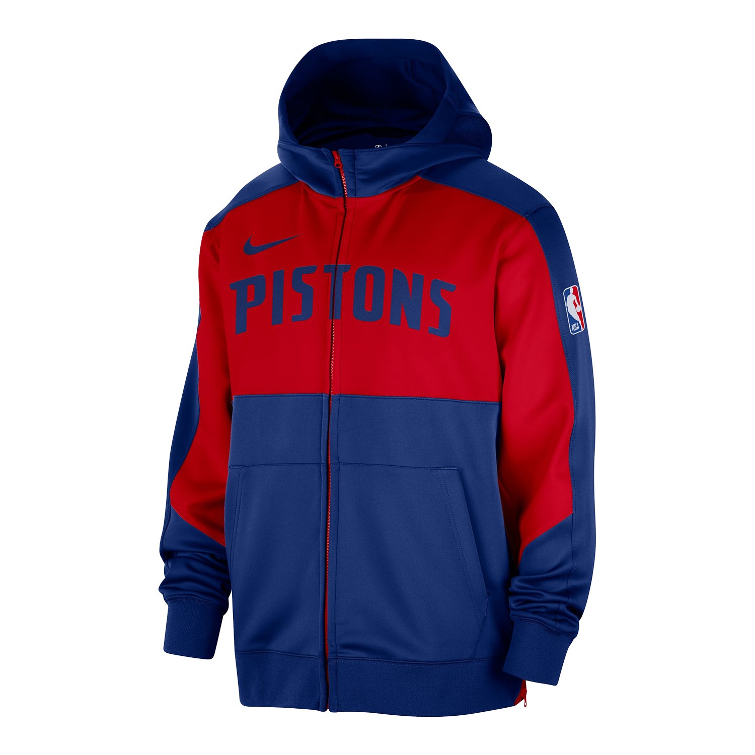 Nike Pistons Showtime Wordmark Full-Zip Hooded Sweatshirt