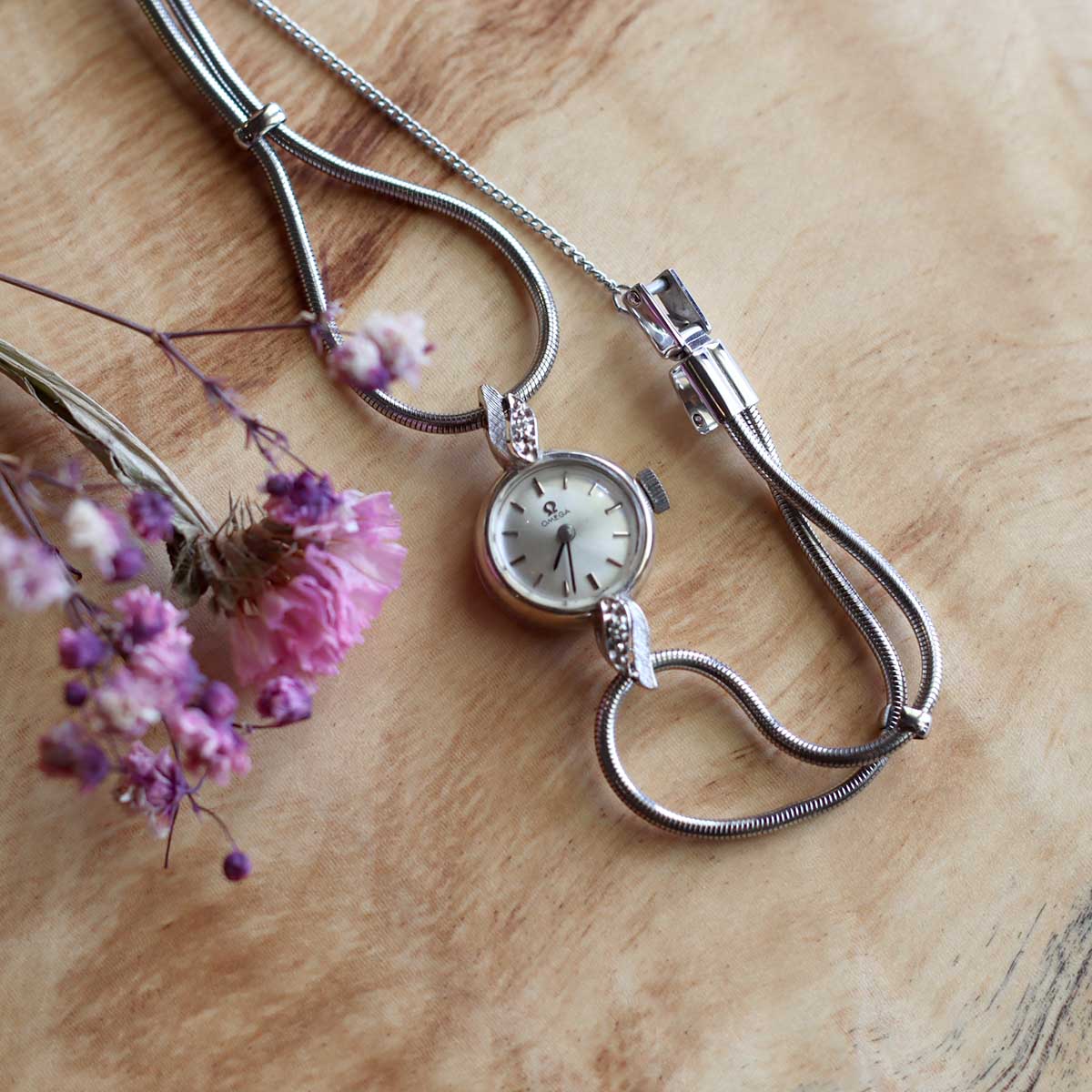 オメガ / OMEGA レディース時計【58】2Pダイヤ 手巻き アンティーク