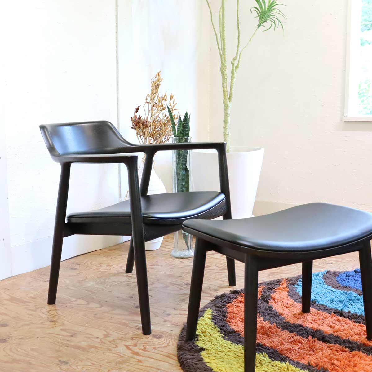 マルニ木工 ヒロシマ / HIROSHIMA ラウンジチェア オットマン 深澤直人