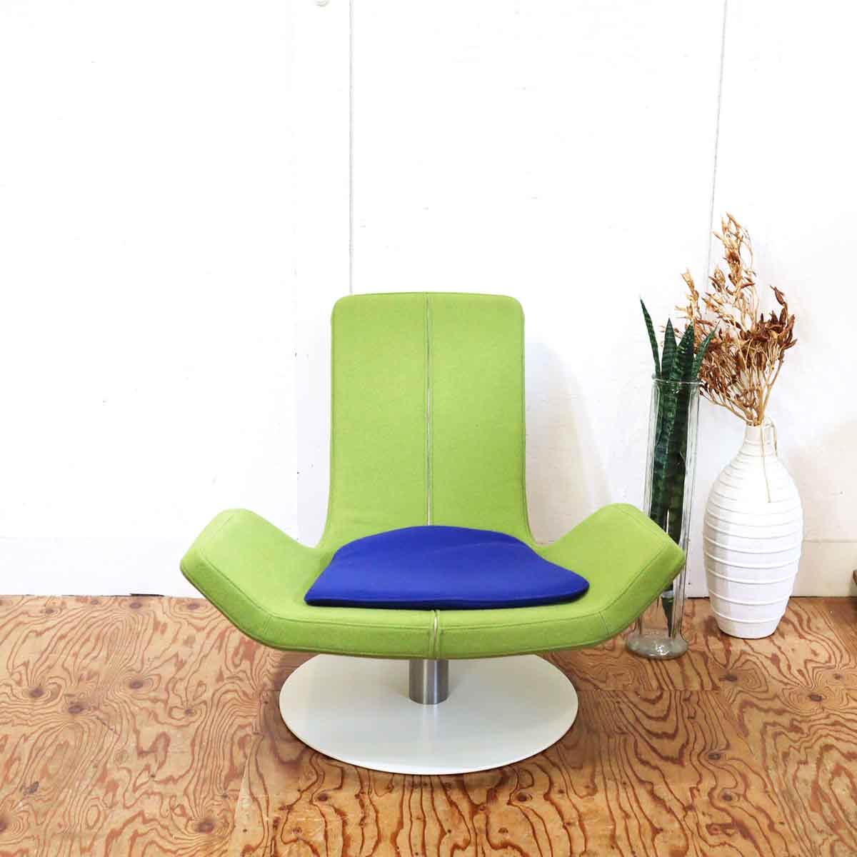 アイデック / AIDEC ルーブ / LOUV ラウンジチェア グリーン 岩崎一郎