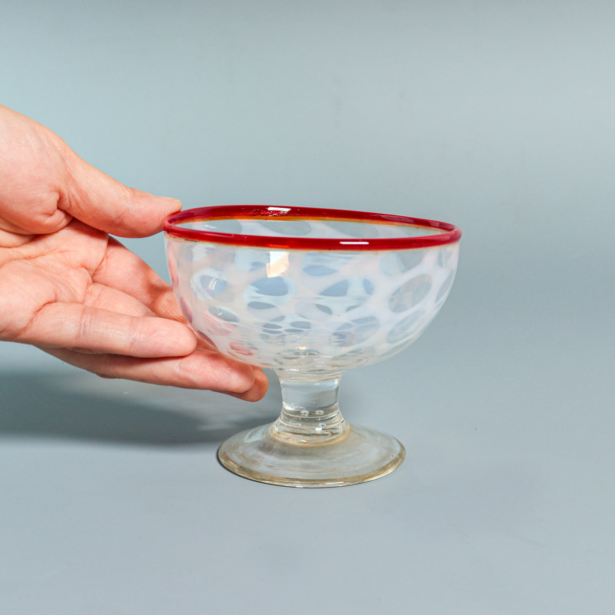 赤縁水玉文碗形氷コップ [g006] – 青梵ギャラリー