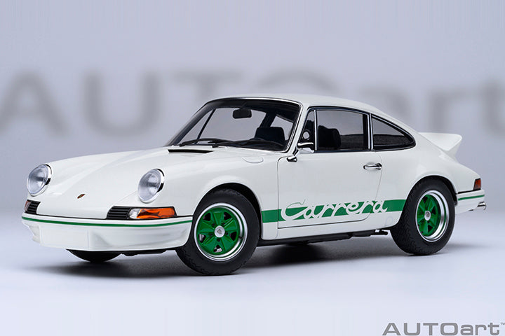 AUTOart Porsche 911 Carrera 2.7 RS Grand Prix White w/ Green Deco
