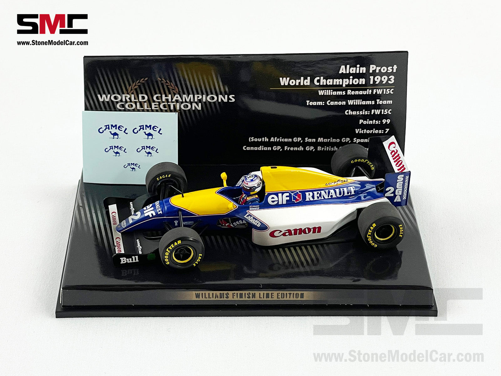 Williams F1 FW15C #2 Alain Prost 1993 World Champion 1:43