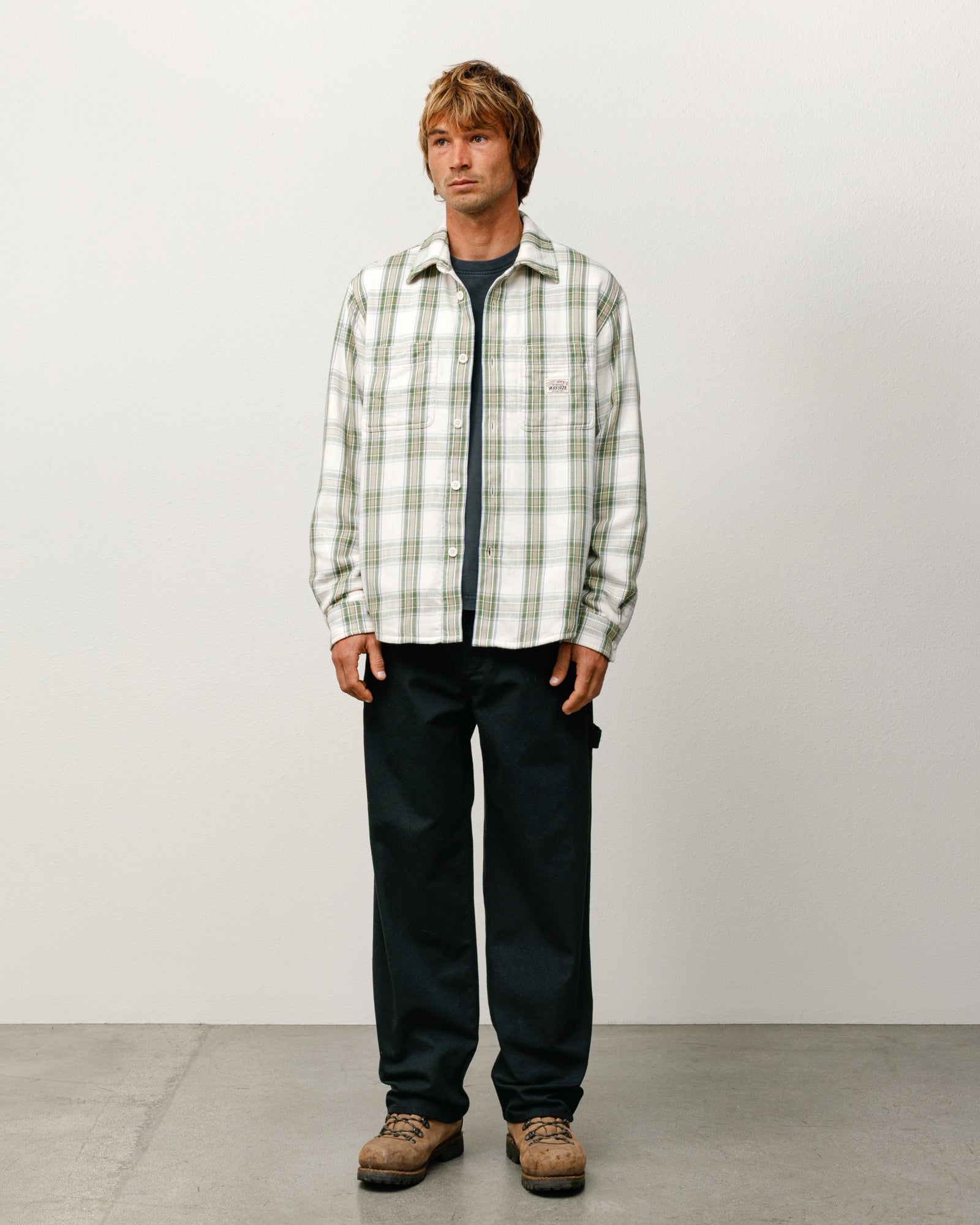 Lau Plaid Shirt Jacket – Off White | Tops & Shirts | Stüssy