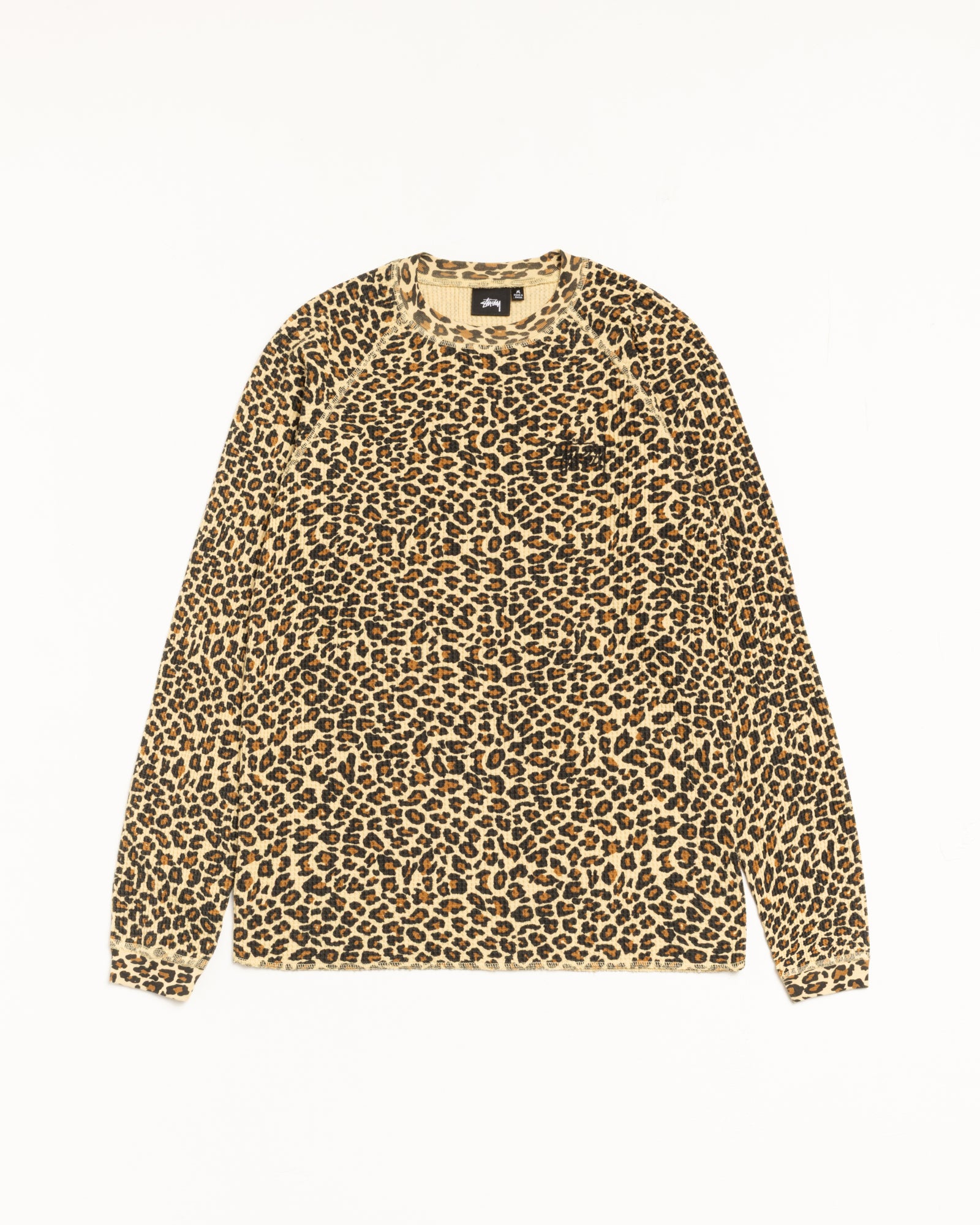 Raglan Thermal LS Crew – Leopard | Tops & Shirts | Stüssy