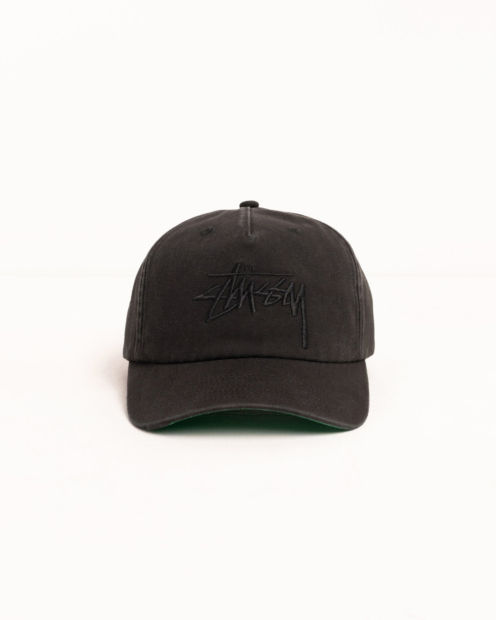 Mid-Depth Big Stock Snapback – Black | Headwear | Stüssy