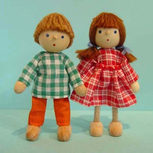 ヘアビック社 ドールハウス人形 木のおもちゃ ANDY＆JUDY
