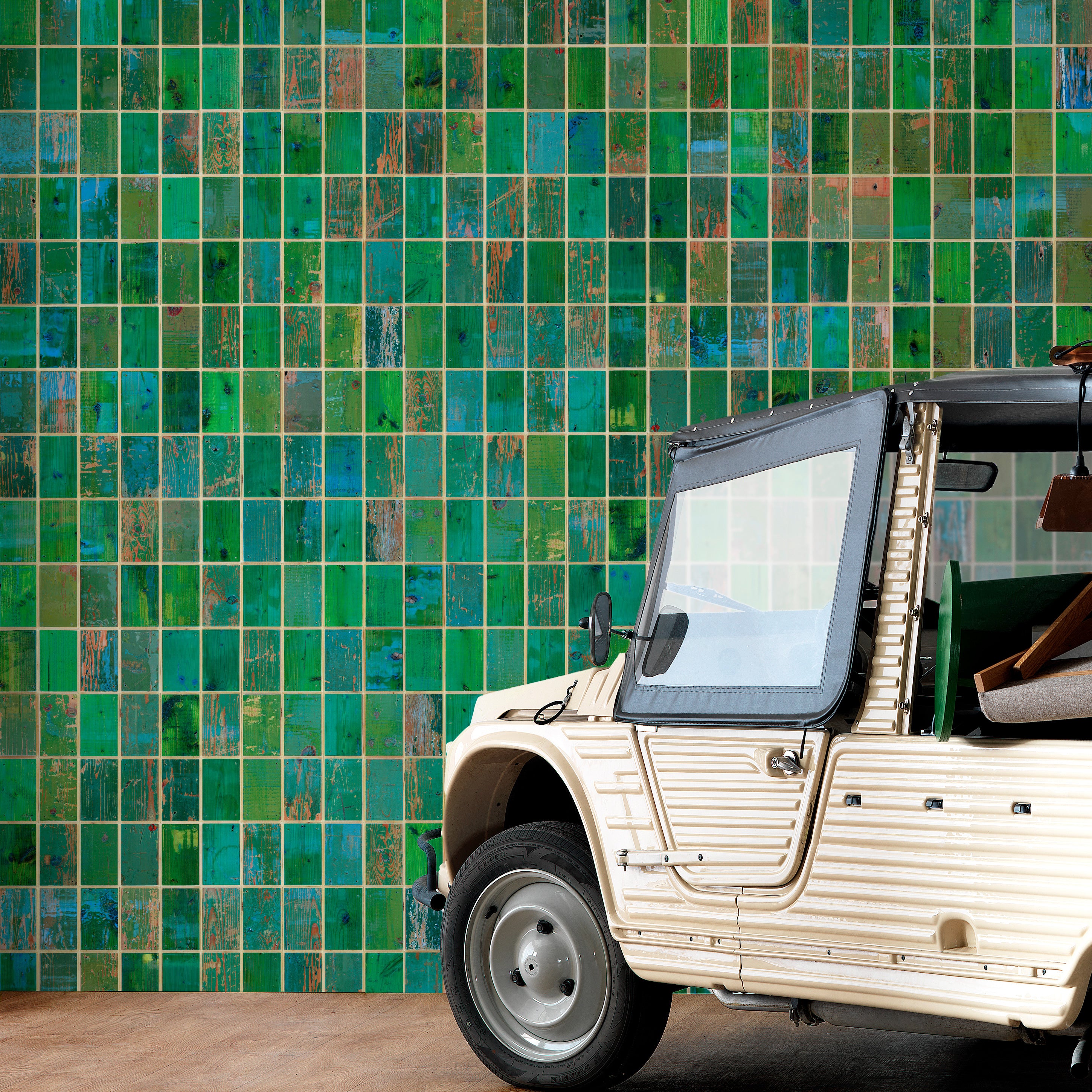 Waste Tiles Wallpaper by Piet Hein Eek / Green PHE-22 | 輸入壁紙