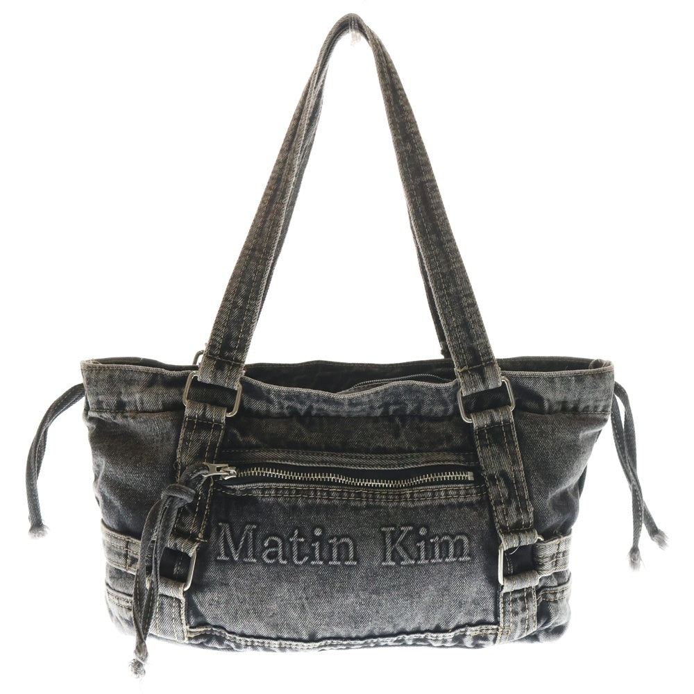 Matin Kim(マーティンキム) ロゴエンボス デニム トートバッグ