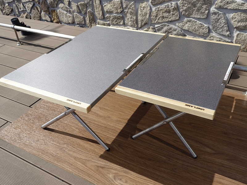 ユニフレームの焚き火テーブル ラージタイプが復刻版で再入荷