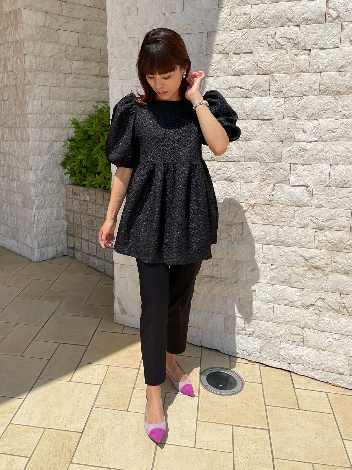 Jacquard Flowers Tops / ジャガード フラワー トップス – youa. by NT.