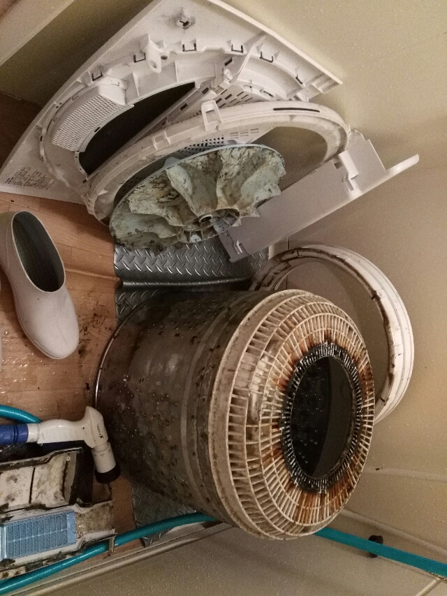 東芝の洗濯機クリーニング AW-70DJ | ハウスクリーニングのワイズ