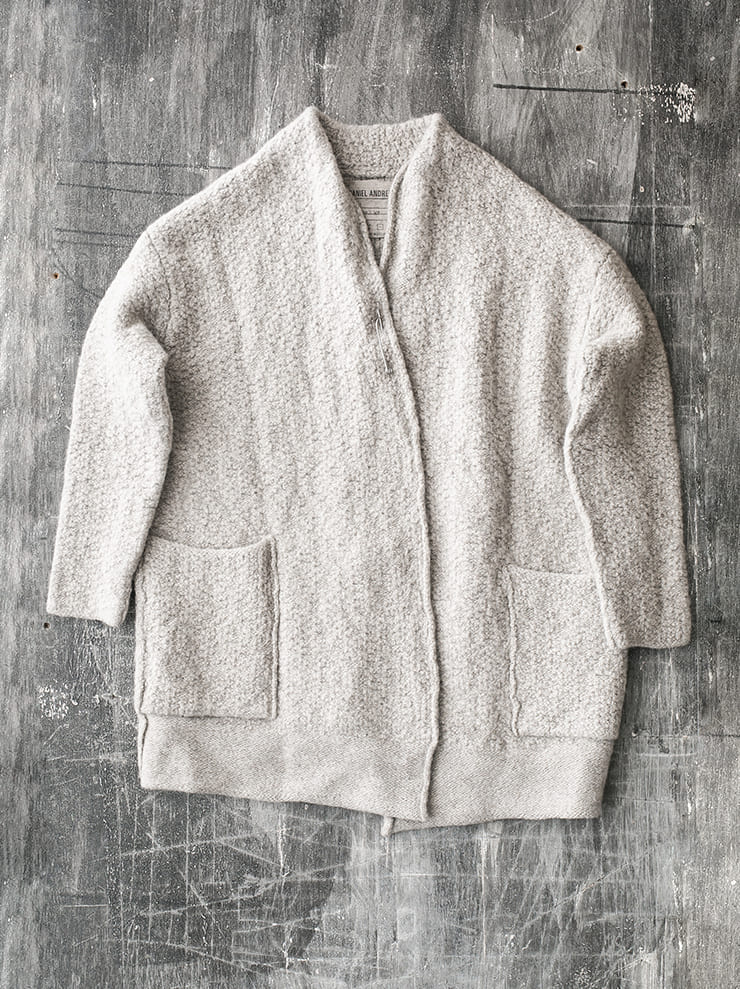 DANIEL ANDRESEN ASTER long knit cardigan / MINK