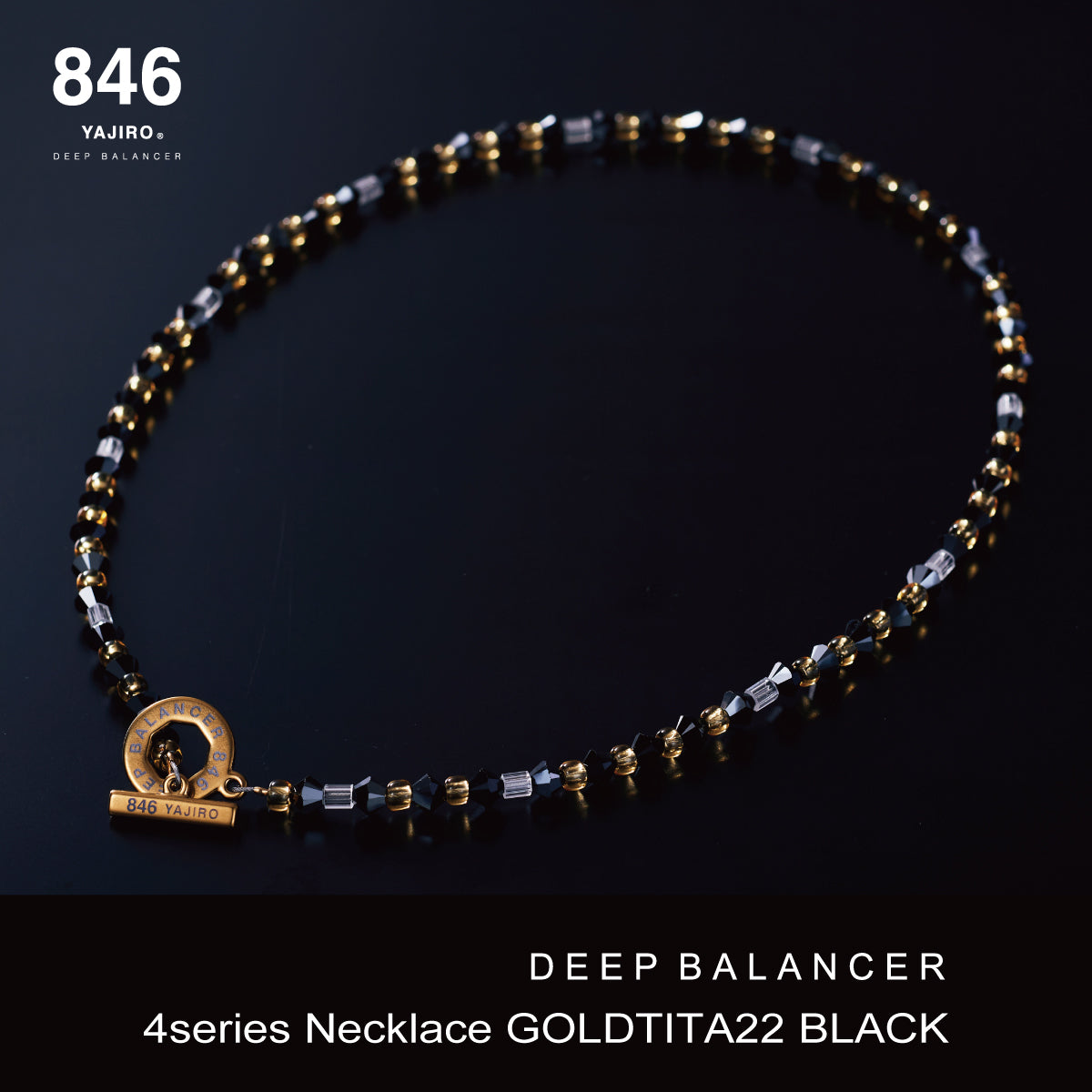 スポーツネックレス〕4シリーズ ネックレス GOLD TITA22【BLACK