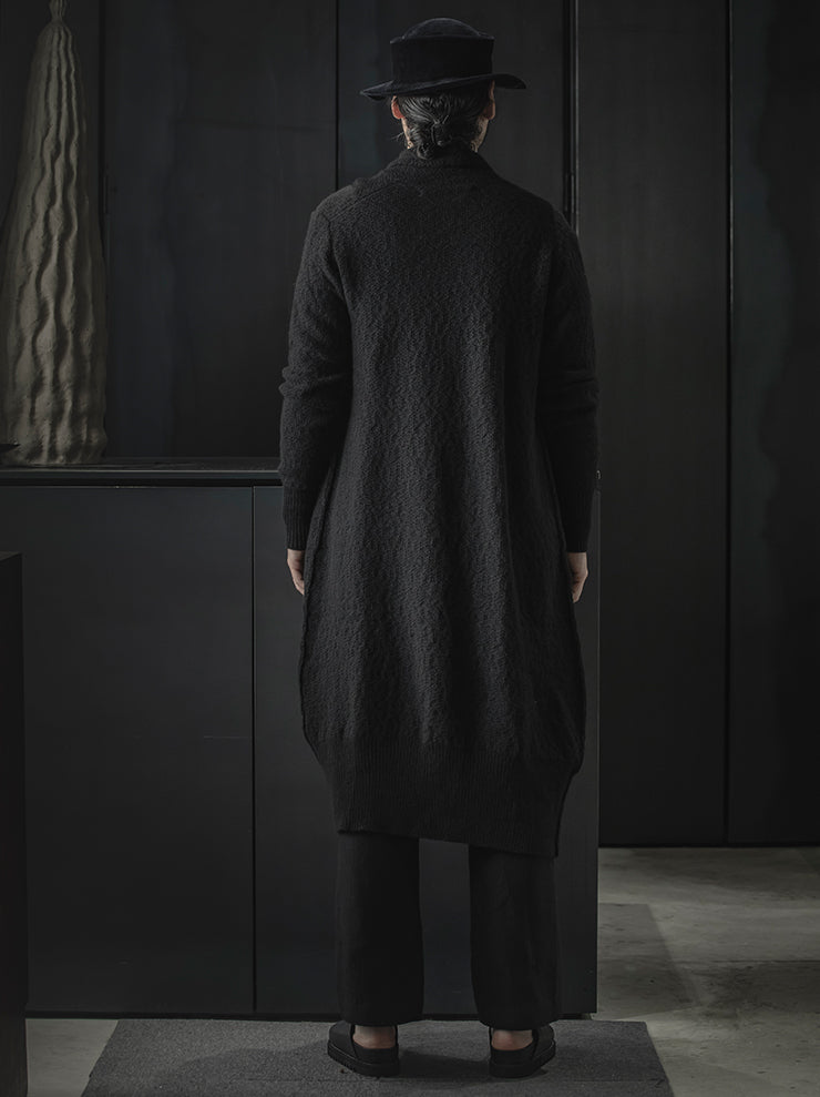 DANIEL ANDRESEN GREEN ロングニットカーディガン / BLACK