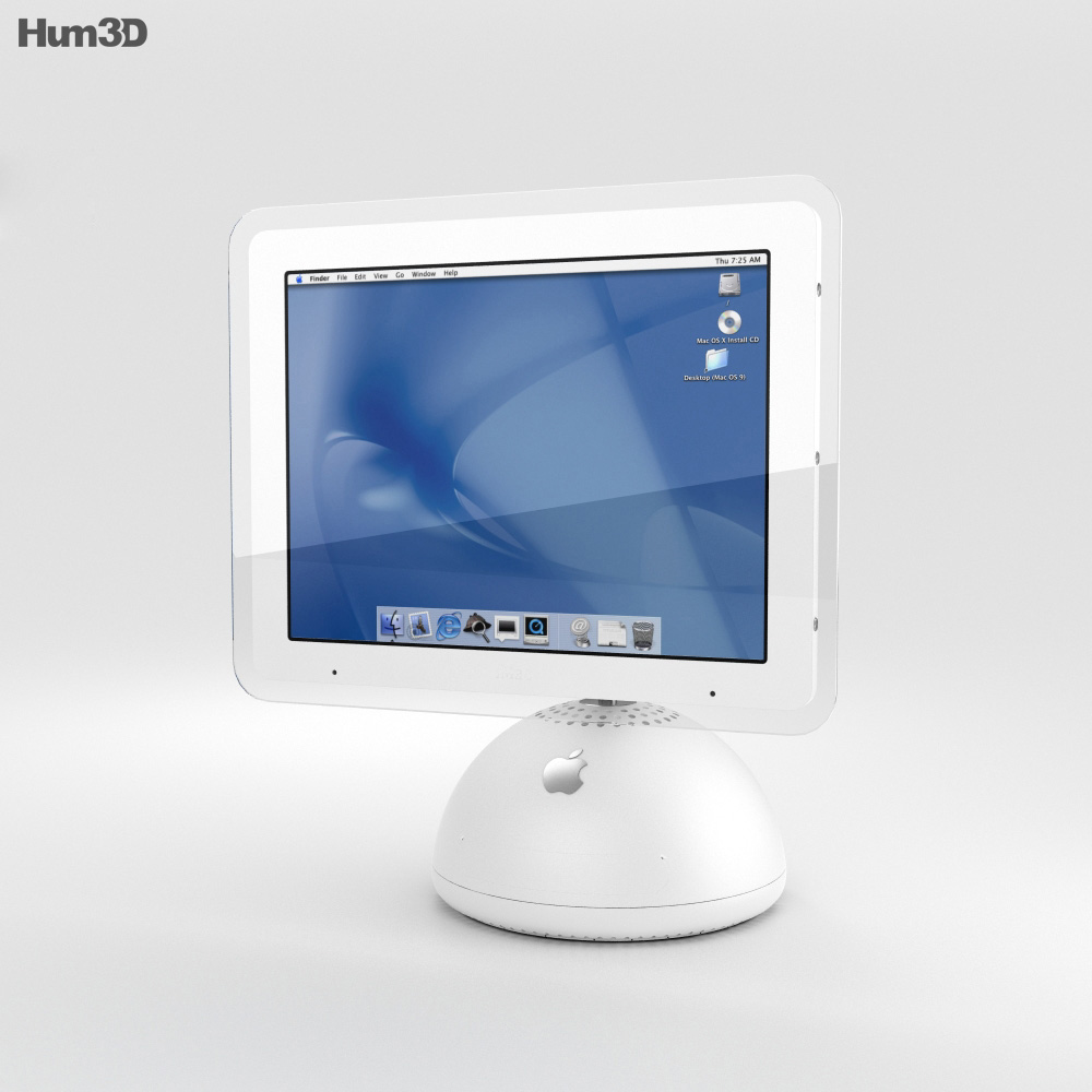 Apple iMac G4 2002 3Dモデル - ダウンロード デスクトップパソコン on