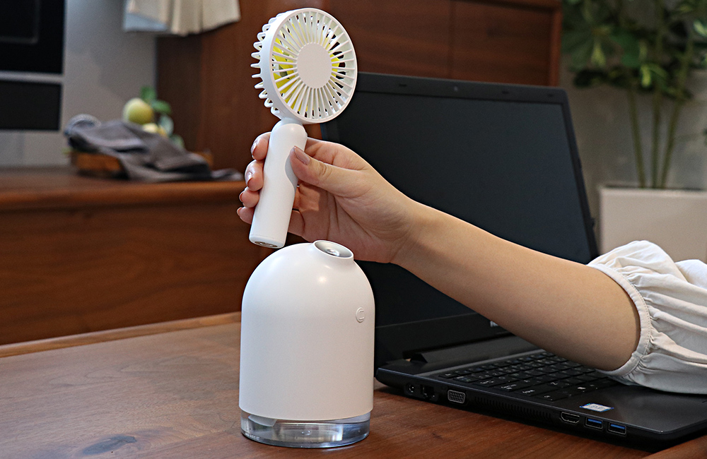 Qurra 4WAY扇風機＆加湿器 Anemo Misty mini アネモ ミスティ ミニ 3R