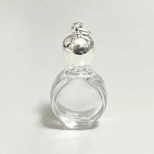 ミニ香水瓶・ミニタイコ・リンゴ型キャップ金銀5本セット:東静