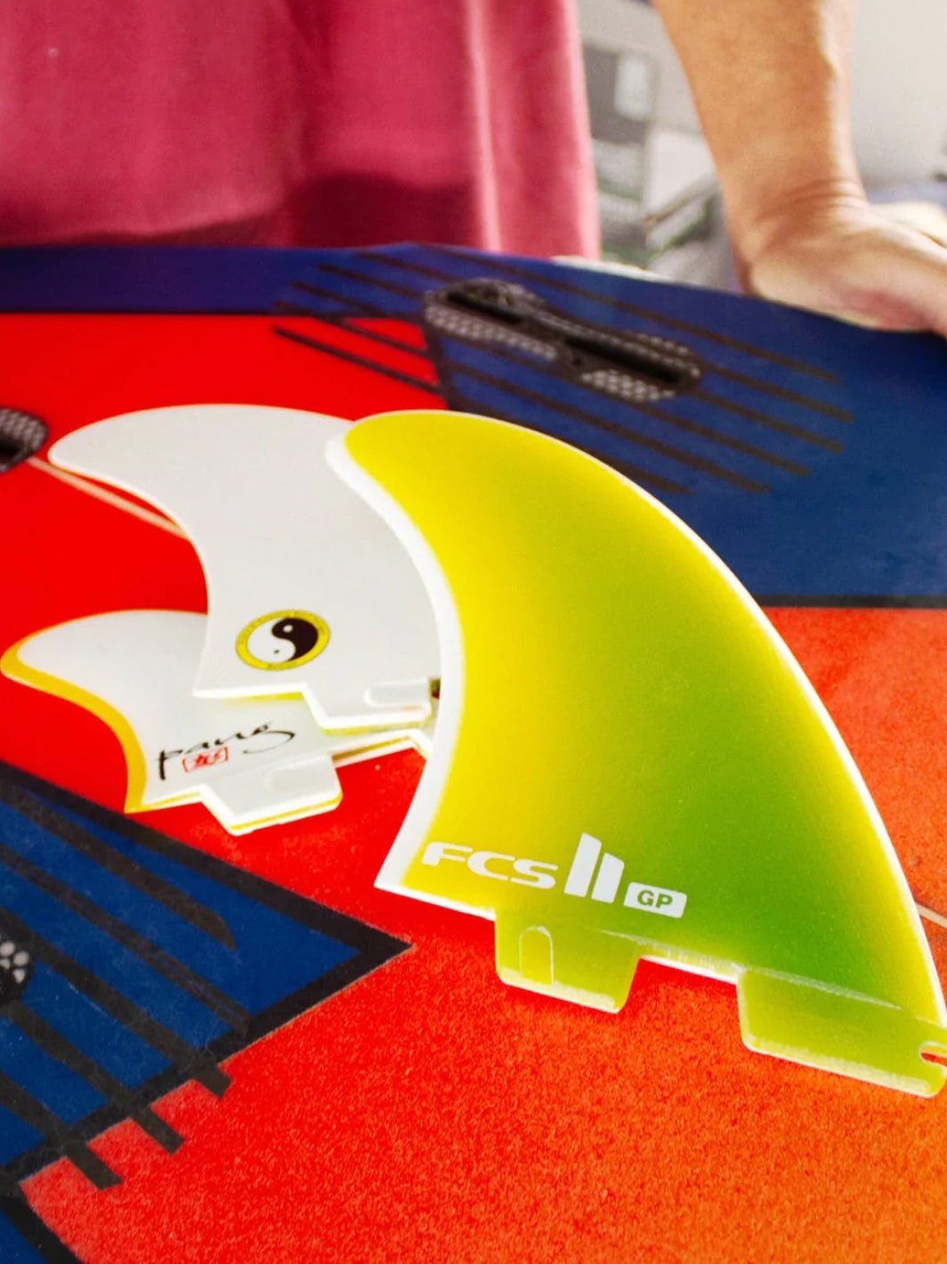 FCS II T&C Surf Twin Fins + Stabiliser Glenn Pang – T&C Surf Designs