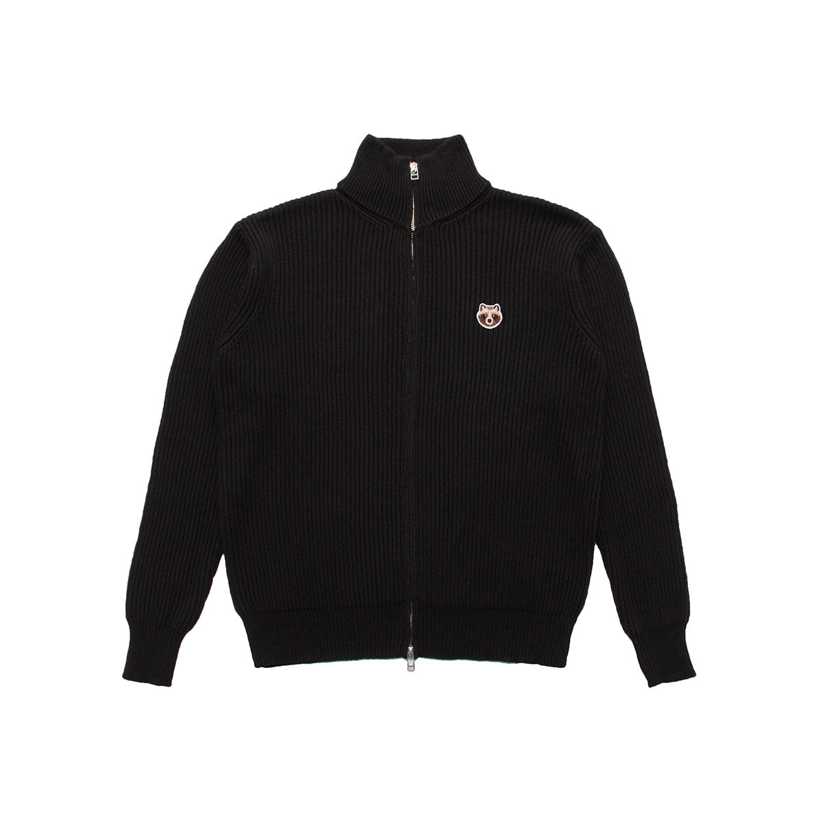Silver Zip : TANUKI Wappen - Drivers Knit - Black – TANUKI STUDIO
