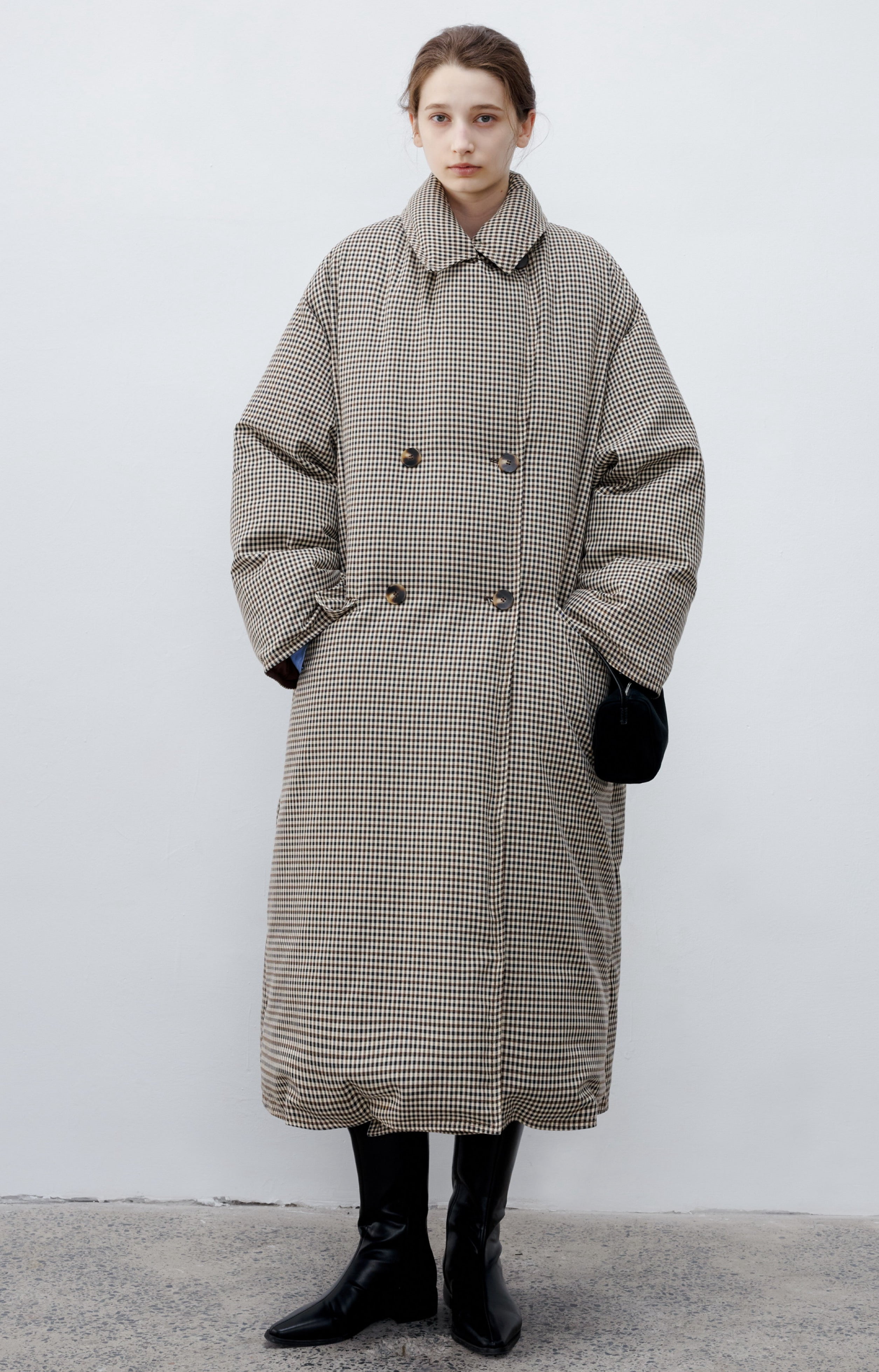 CLASSIC PLAID DOWN COAT / クラシカルチェックダウンコート