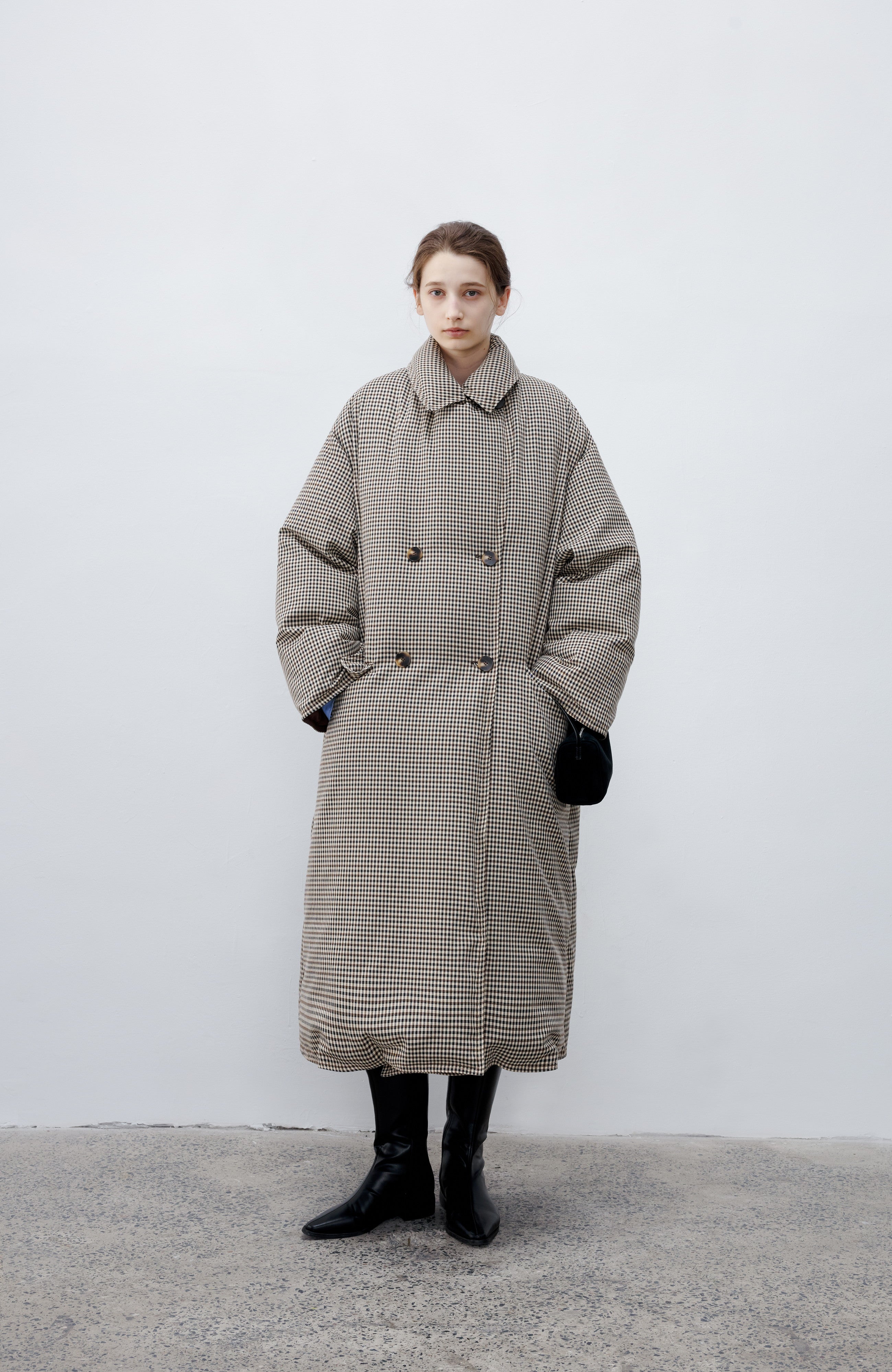 CLASSIC PLAID DOWN COAT / クラシカルチェックダウンコート