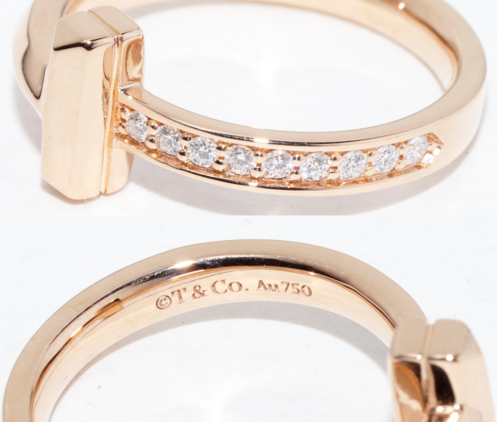 商品詳細｜Tiffany & Co.(ティファニー) K18PG ダイヤ0.08ct Tワンナ